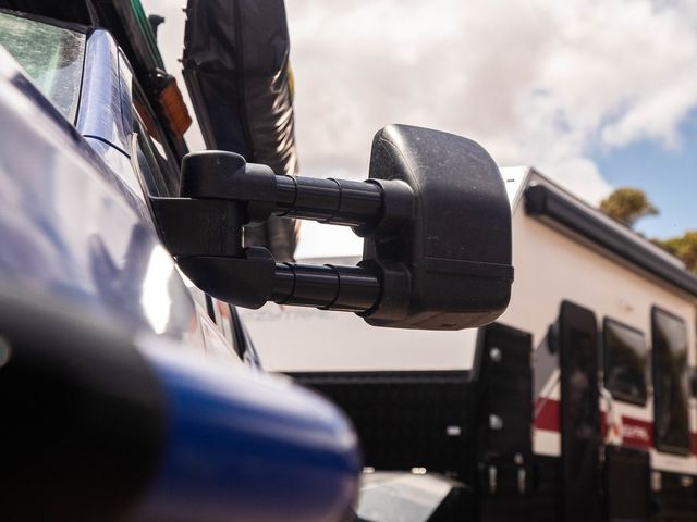 Clearview Next Gen towing mirror fitted on a vehicle